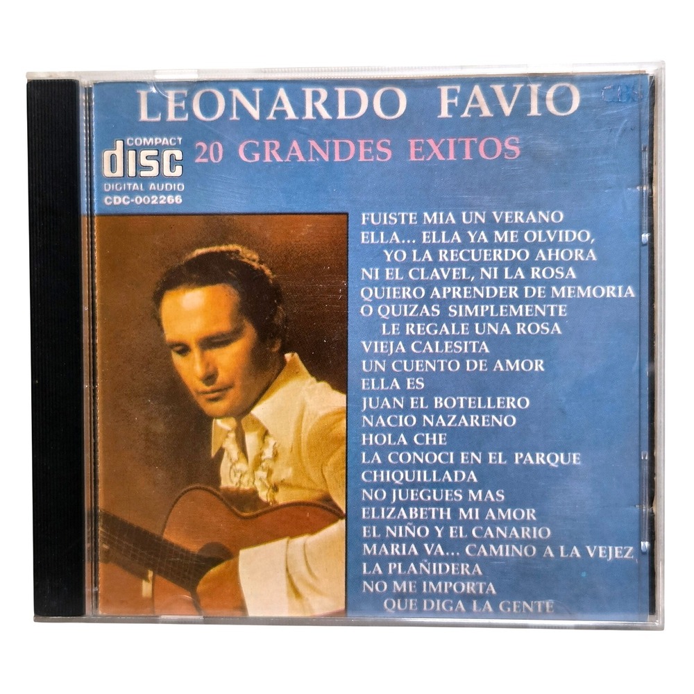 Leonardo Favio 20 Grandes Exitos Latin Pop Ballad CD CDC-002266 Sony Music Good